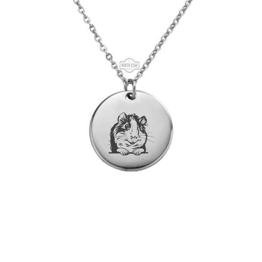 Guinea Pig Necklace or Keychain – Personalized Pet Lover Gift for Her or Him, Cute Small Animal Charm in Gold or Silver