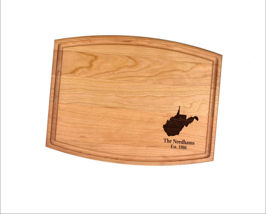 West Virginia State Outline Cutting Board | Choose ANY State Charcuterie Board | Custom Serving Tray Personalized Gift Wedding Anniversary