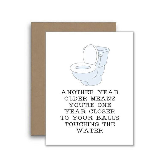 Funny Birthday Card for Best Friend - Balls Touching Water