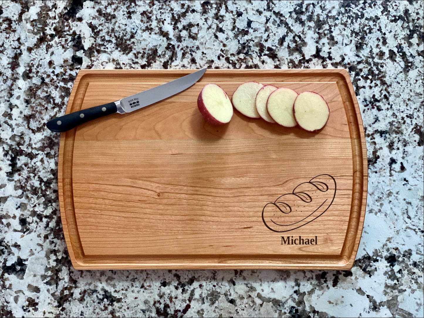Bread Loaf Cutting Board | Bread Cheese Meat Charcuterie Board | Custom Serving Tray | Personalized Bakery Gift | Kitchen Cutting Gift