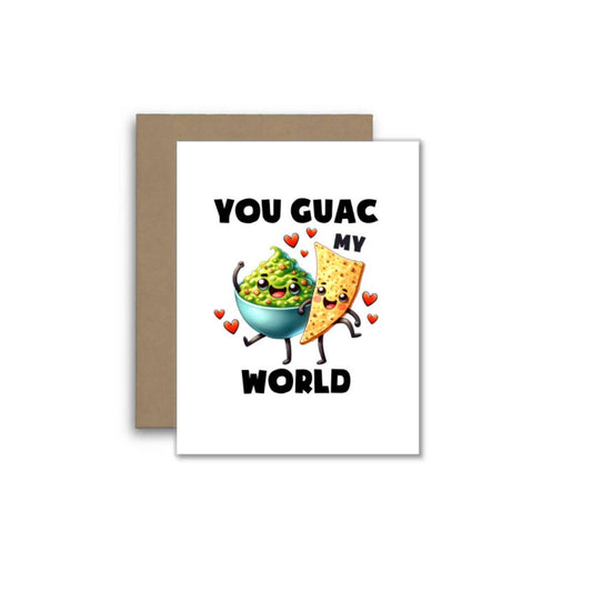 Cute Love Card – You Guac My World 🥑❤️
