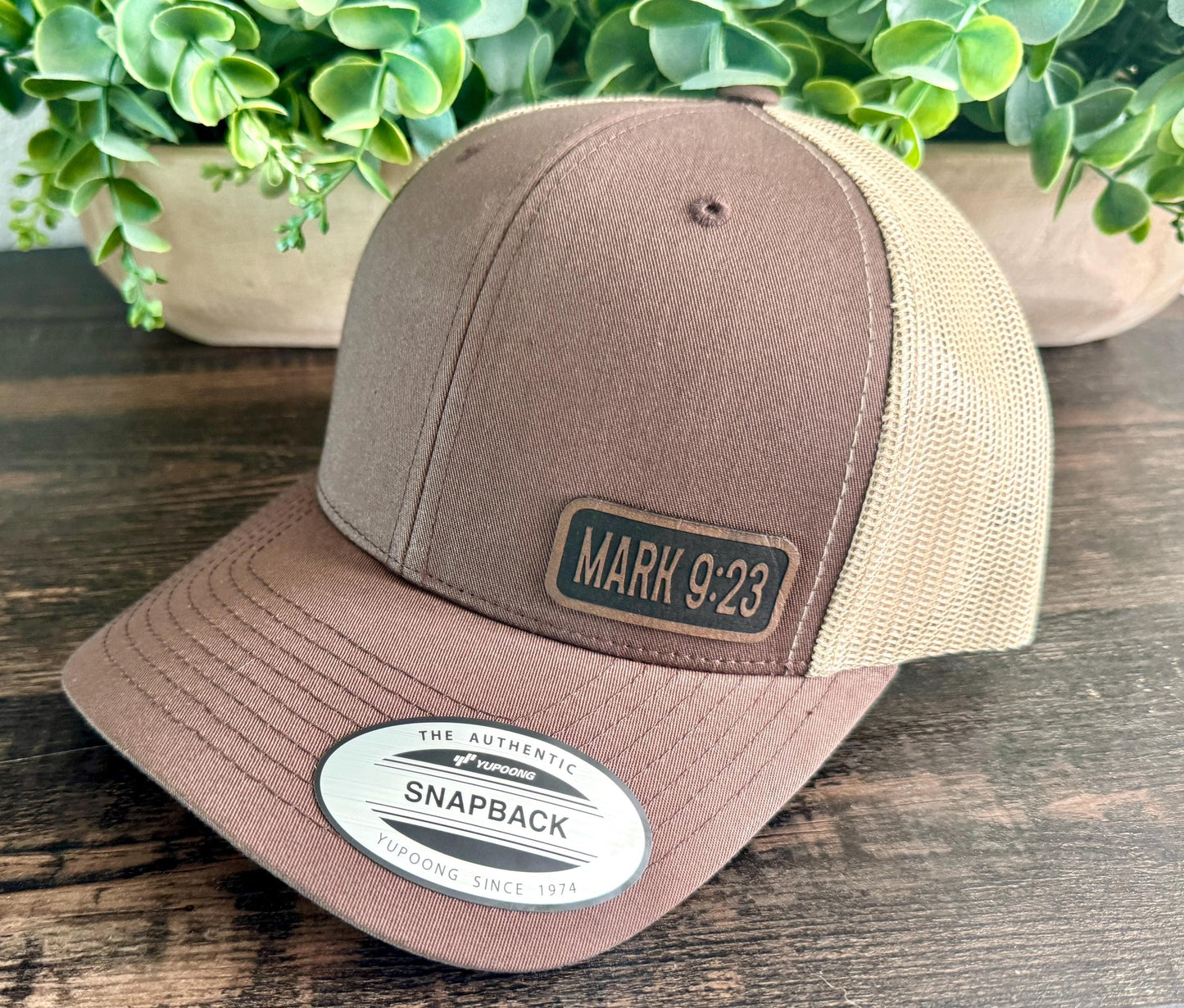 Mark 9:23 Hat Snapback Trucker – Engraved Patch Christian Cap, “Everything Is Possible” Bible Verse Gift, Faith Over Fear Style