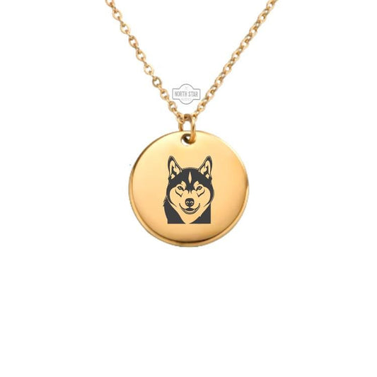 Shiba Inu Dog Necklace - Puppy Gold or Silver Minimalist Dainty Engraved Custom Pendant Charm Jewelry - Personalized Gift For Her