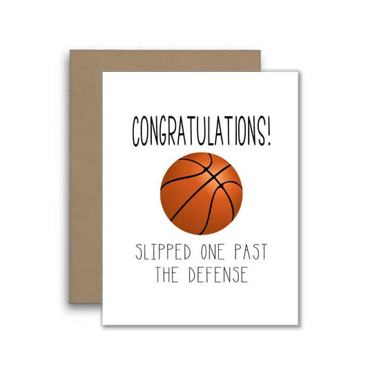 Funny Basketball Pregnancy Announcement Card