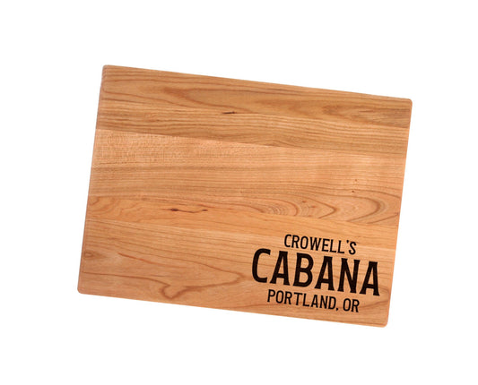 Personalized Cabana Cutting Board | Pool Party Charcuterie Board | Custom Serving Tray | Personalized Pool House Gift