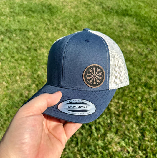 Dart Board  Trucker Hat – Snapback Cap for Dart Players, Bar Game Fans, Man Cave Style, Pub Night Gift, Tournament Play