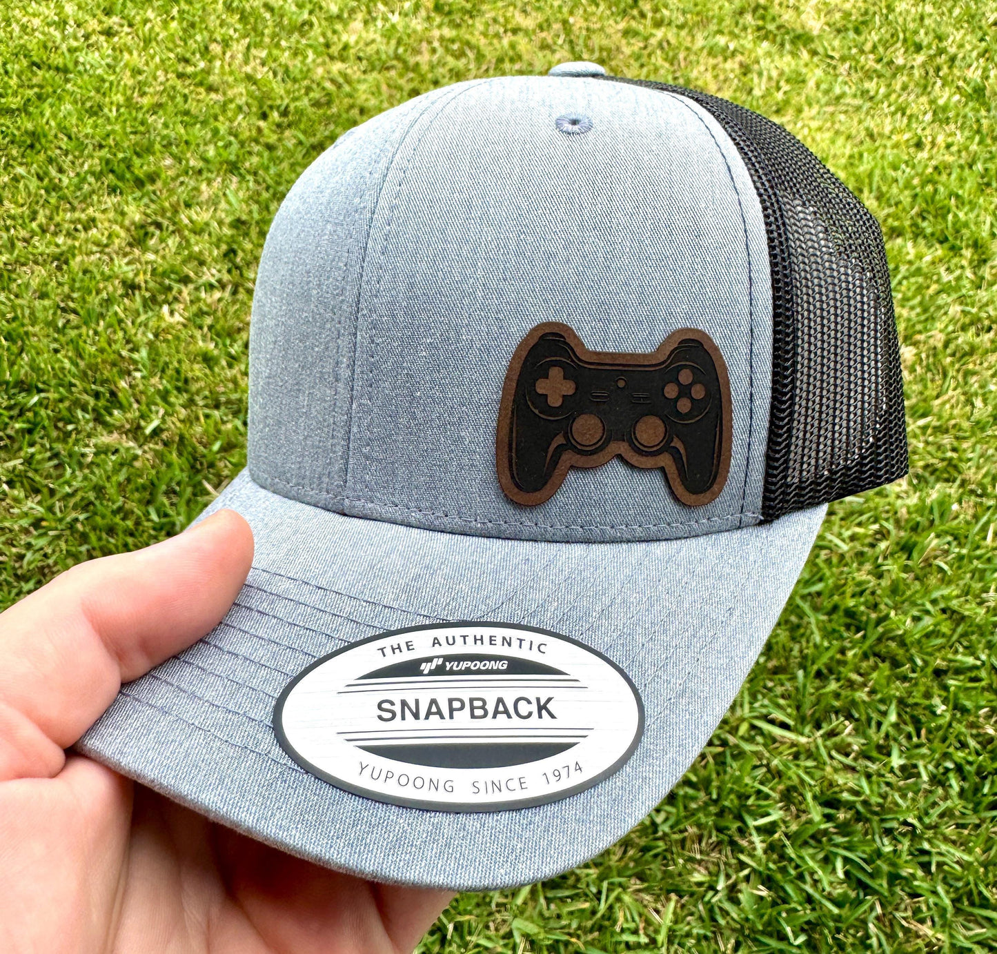 Video Game Controller  Hat – Snapback Trucker Cap – Gamer Gift – Engraved  – Retro Gaming Style Hat