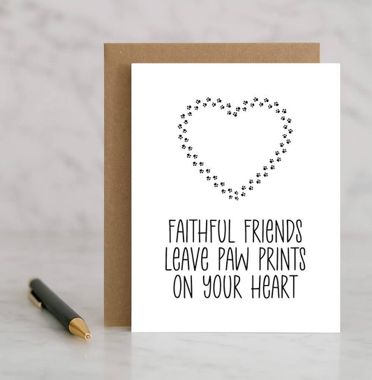 Pet Sympathy or Dog Memorial Card for Pet Loss or Animal
