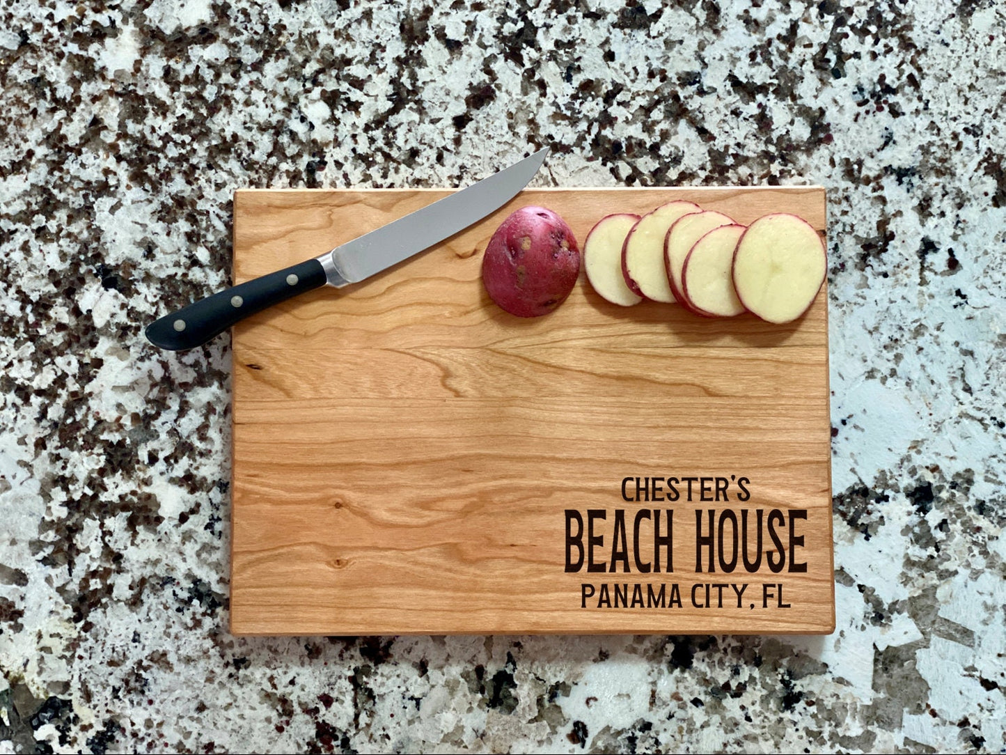 Personalized Beach House Cutting Board | Beach House Charcuterie Board | Custom Serving Tray | Personalized Housewarming Gift