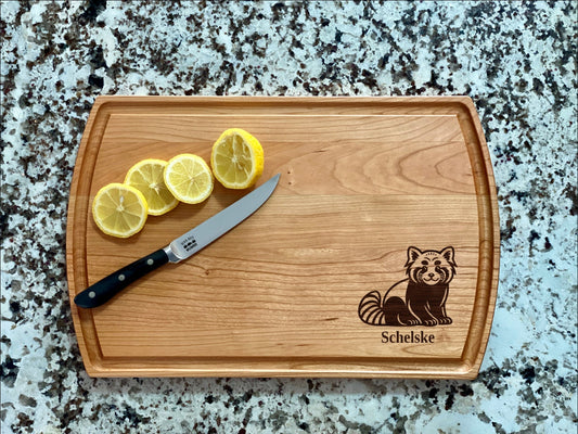 Red Panda Cutting Board | Panda Charcuterie Board | Custom Serving Tray | Personalized Wildlife Gift | Wedding Anniversary Gift