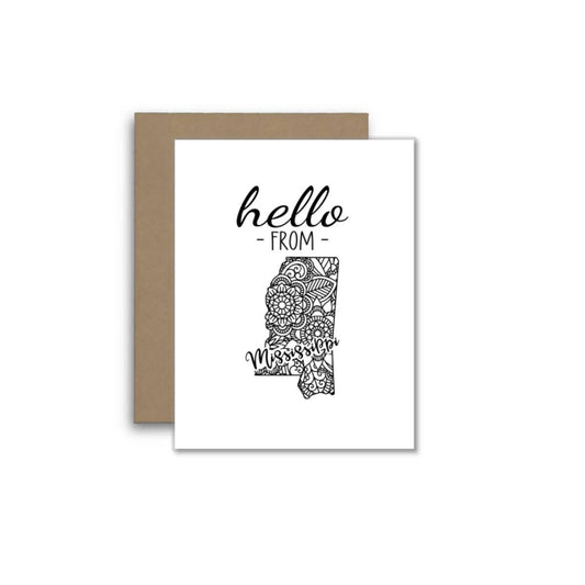 Hello from Mississippi – Boho Mandala State Outline