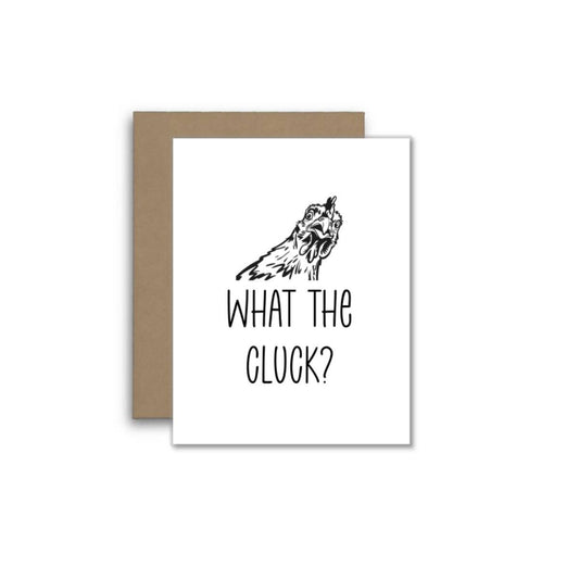 Funny Chicken Card – What the Cluck? (Poultry Pun)