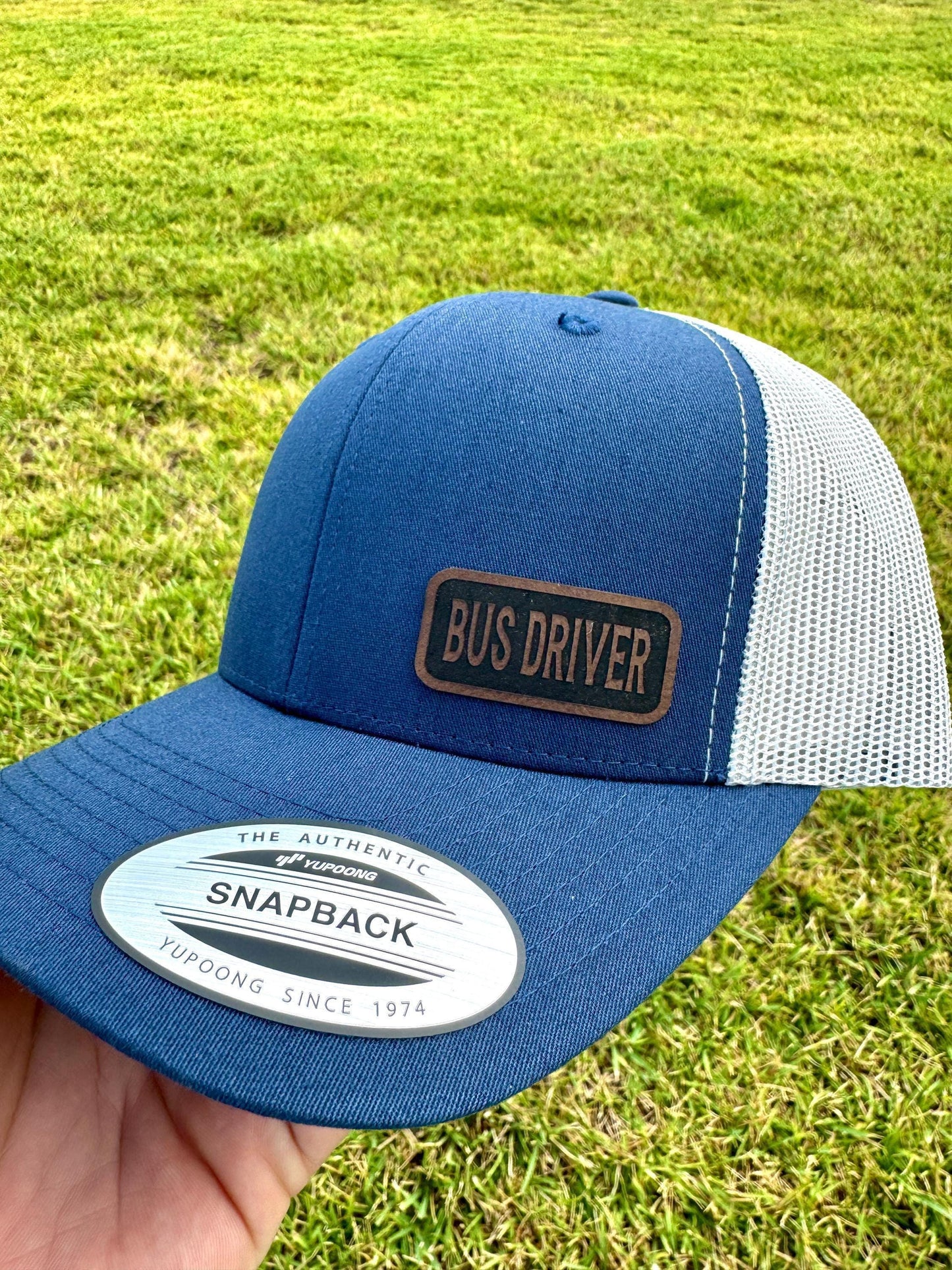 Bus Driver Hat – Trucker or Snapback Cap with Bus Design – Appreciation Gift for School Bus Drivers, Transit Workers, Transportation Pros