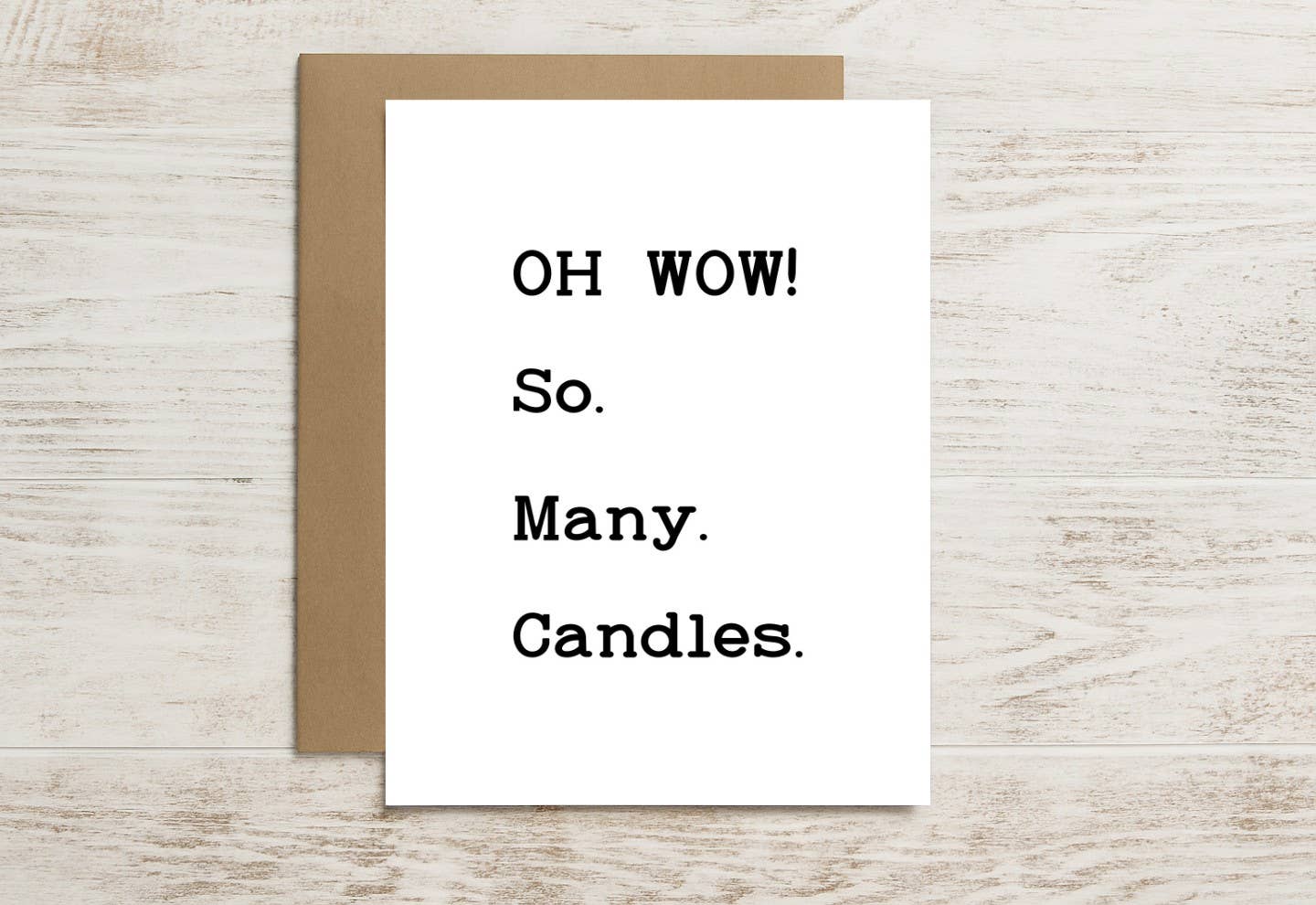 Funny Birthday Card – Oh Wow! So. Many. Candles.
