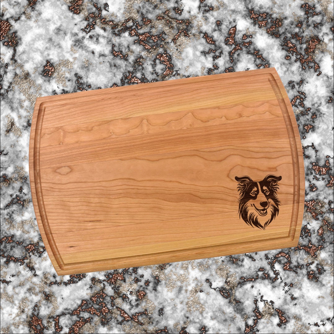 Border Collie Cutting Board | Dog Breed Charcuterie Board | Custom Serving Tray | Personalized Dog Owner Gift | Wedding Anniversary Gift