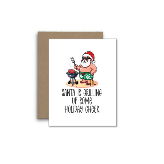 Santa Is Grilling Up Some Holiday Cheer – Funny Xmas Card