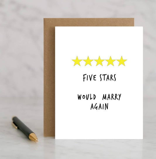 Stars Would Marry Again – Funny Anniversary or Wedding Card