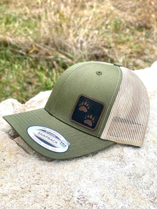 Bear Claw Hat – Trucker or Snapback Cap with Wild Bear Paw Design – Outdoor Adventure Hat for Campers, Hikers, and Wildlife Lovers