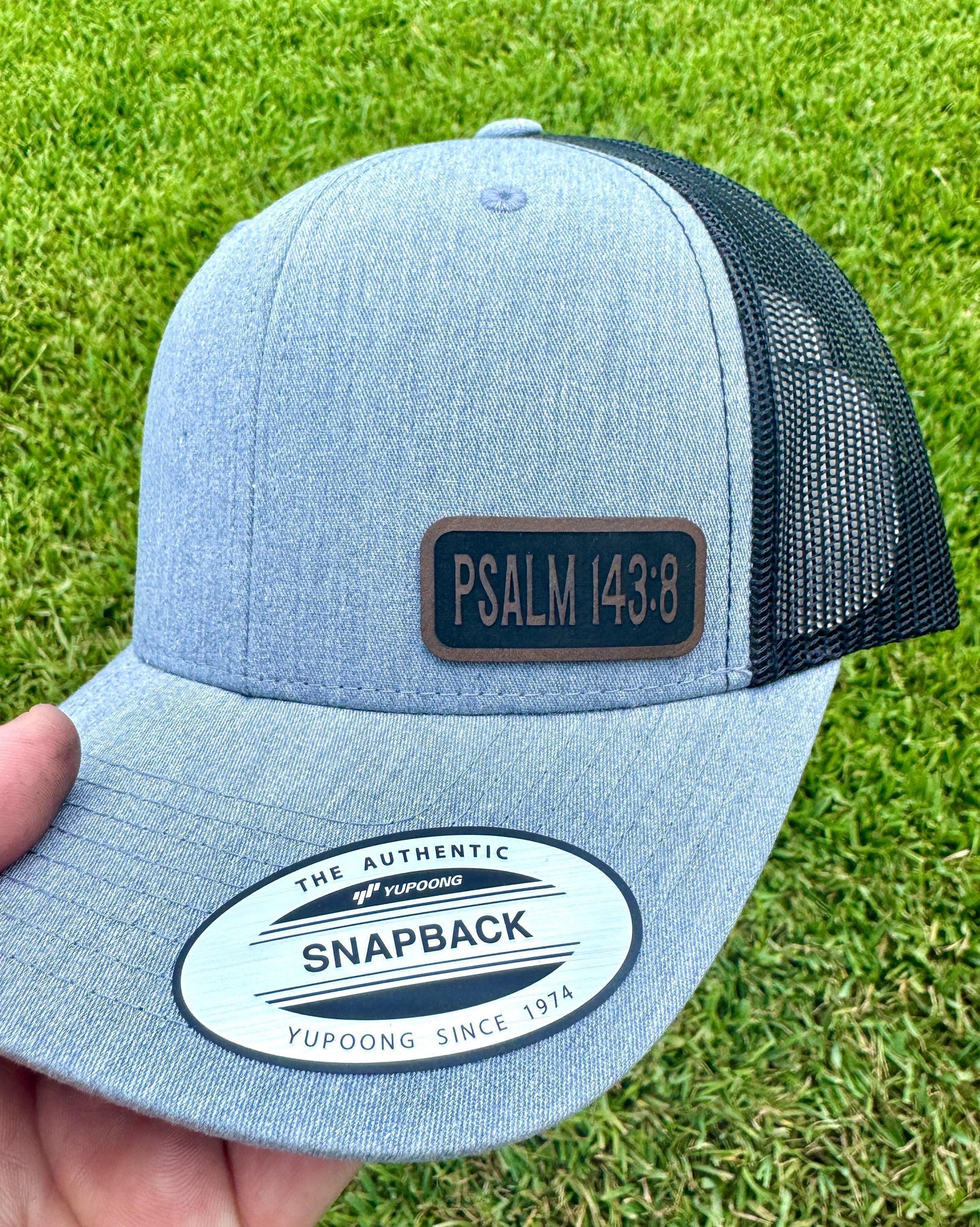 Psalm 143:8  Trucker Hat – Bible Verse Snapback Cap, Christian Hat, Morning Prayer Faith Hat, God’s Steadfast Love