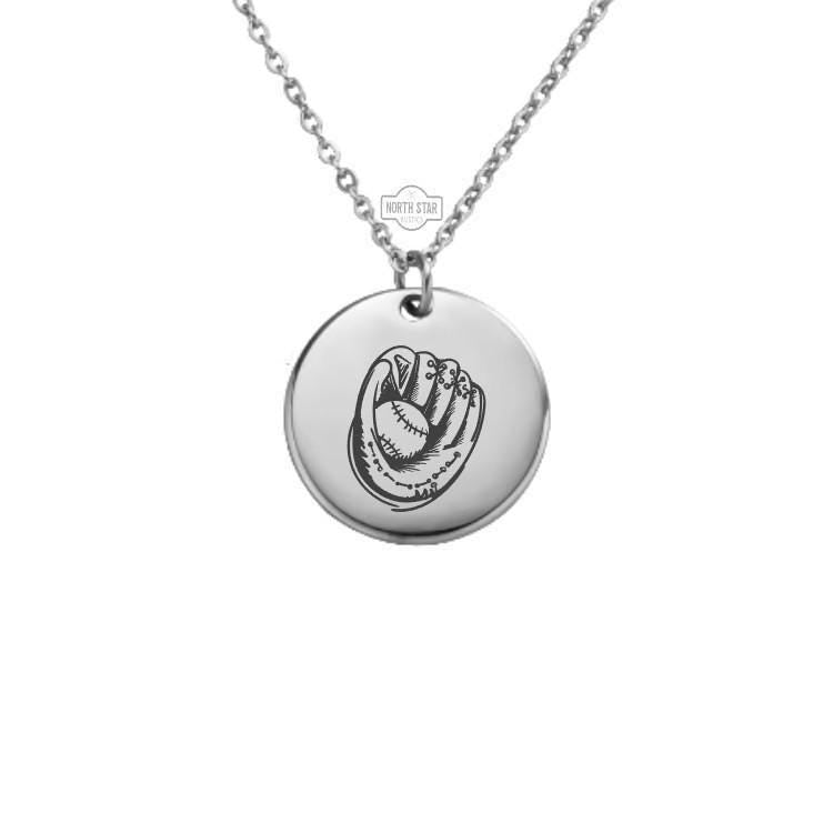 Baseball Glove Necklace – Gold or Silver Charm – Personalized Gift for Player, Coach, or Parent – Dainty Jewelry – Keychain Available