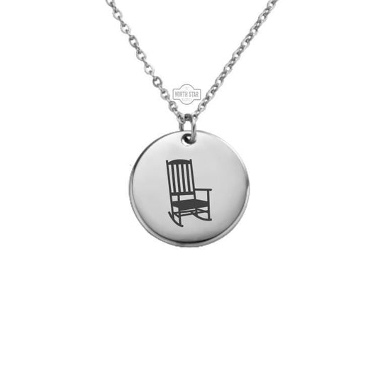 Rocking Chair Necklace or Keychain – Cozy Gift for Her or Him, Personalized Sentimental Jewelry in Gold or Silver