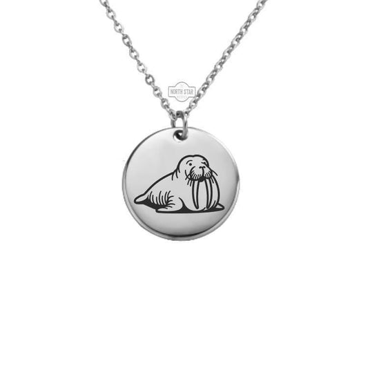 Walrus Necklace or Keychain – Personalized Arctic Animal Lover Gift in Gold or Silver, Whimsical Sea Life Charm for Her or Him