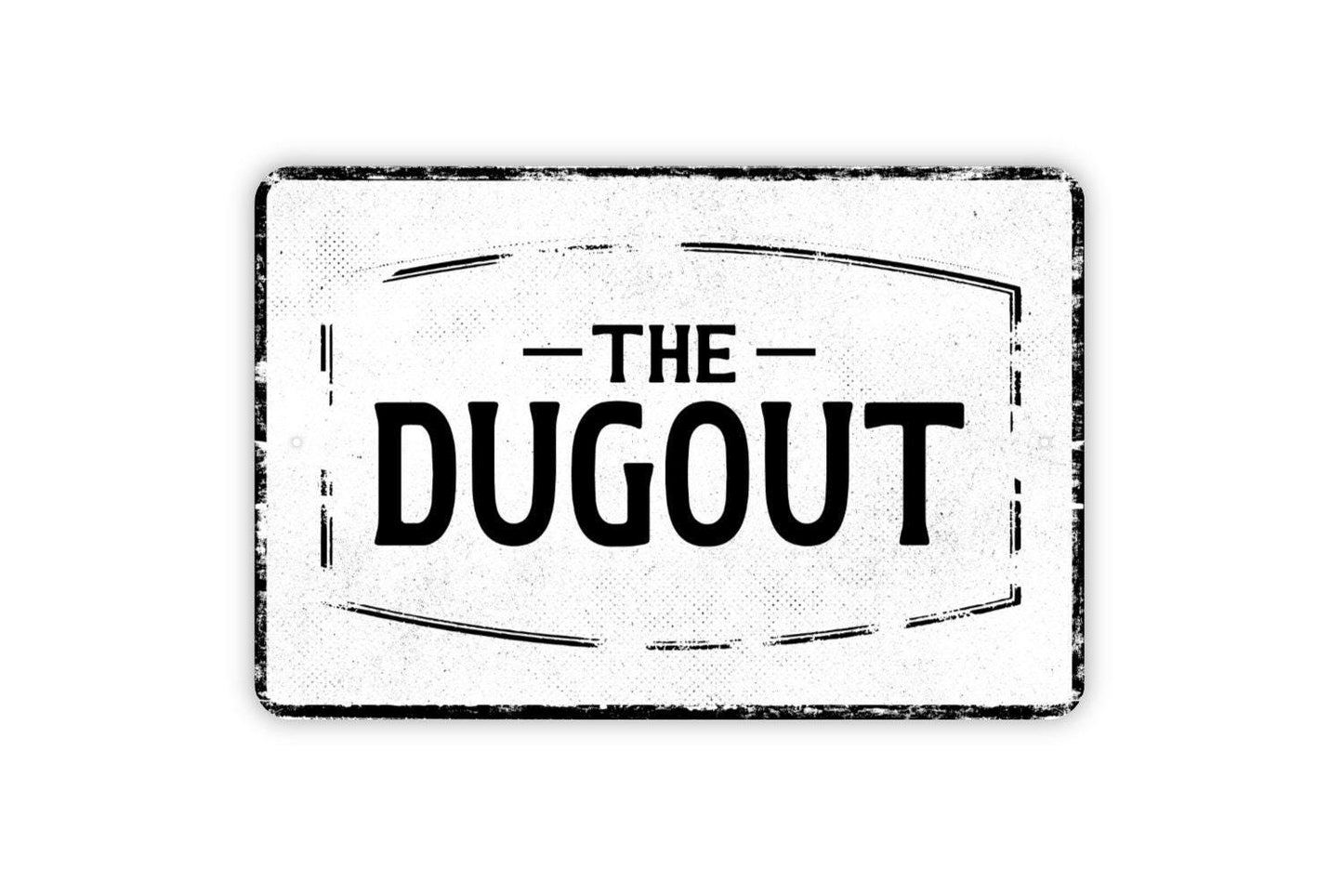 The Dugout Sign - Personalized Metal Sign Wall Art - Vinyl Sticker Decal Novelty Gift