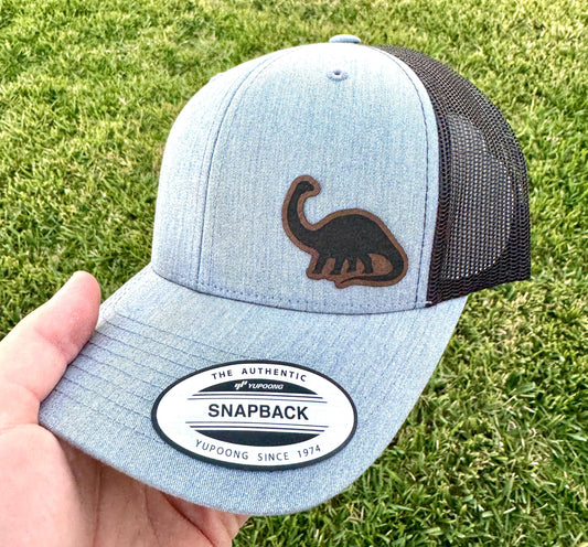 Brontosaurus Hat – Trucker or Snapback Cap with Dinosaur Design – Fun Gift for Dino Lovers, Kids, Paleontology Fans, Prehistoric