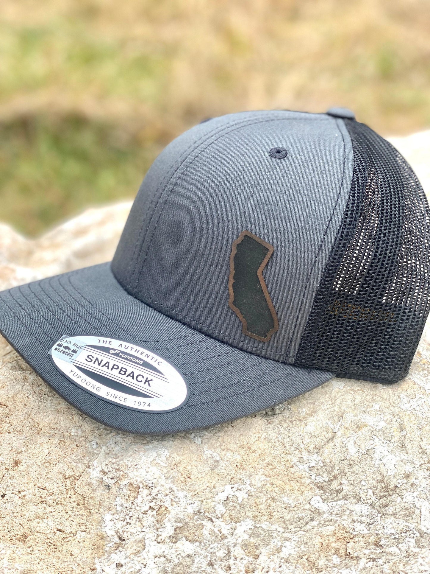 California State Outline Hat – Trucker or Snapback Cap with CA State Design – Golden State Pride Hat for Locals, Travelers, West Coast Lover