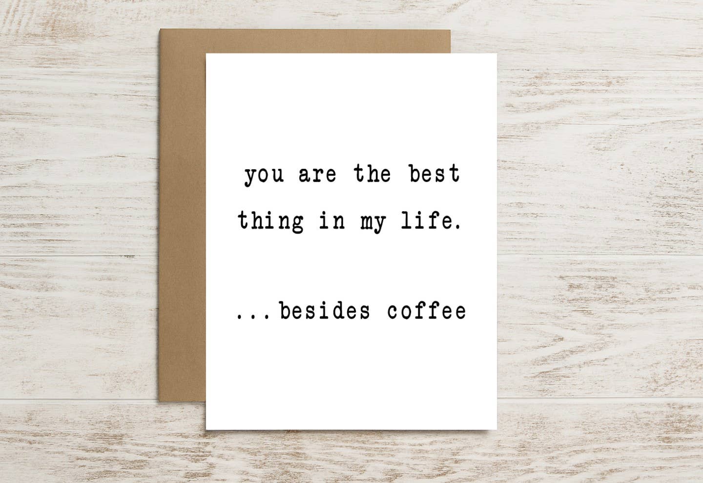 Funny Love Card – You’re the Best (After Coffee, Obviously)