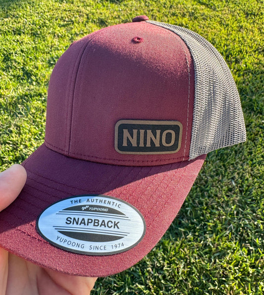 Nino Hat Snapback Trucker – Engraved Patch Cap, Gift for Brother, Fun Spanish Nickname Hat, Family Style Brother Gift