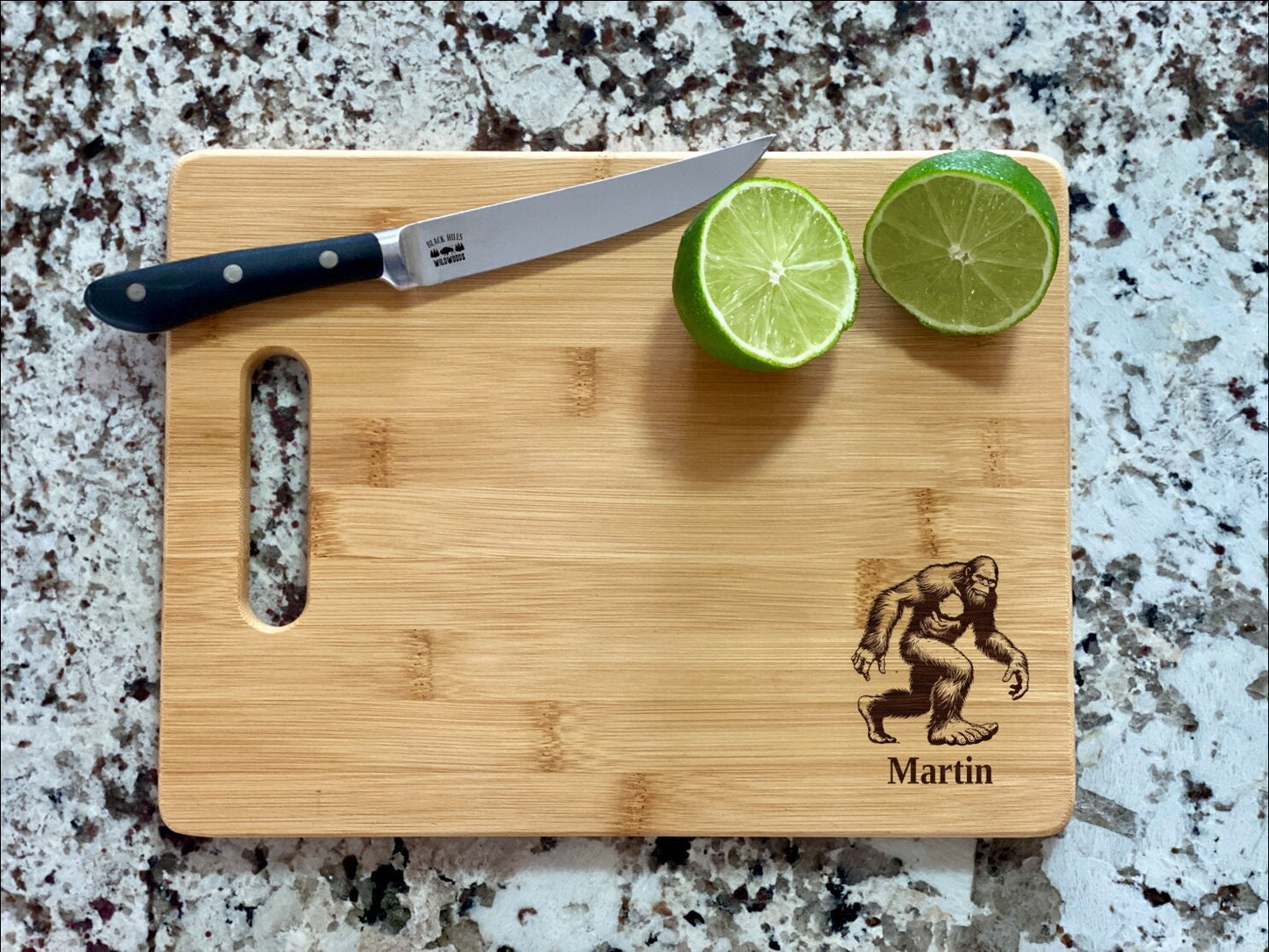 Sasquatch Cutting Board | Bigfoot Charcuterie Board | Custom Serving Tray | Personalized House Closing Gift | Party Tray Gift