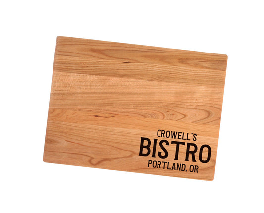 Personalized Bistro Cutting Board | Cafe Diner Lunch Charcuterie Board | Custom Serving Tray | Personalized Gift