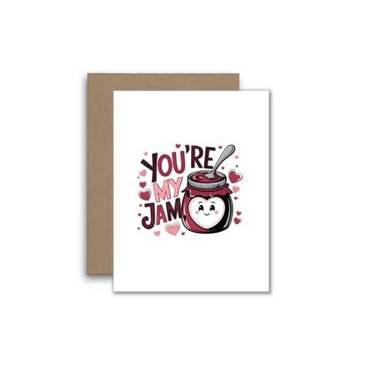 Cute Love Card – You’re My Jam 🍓❤️