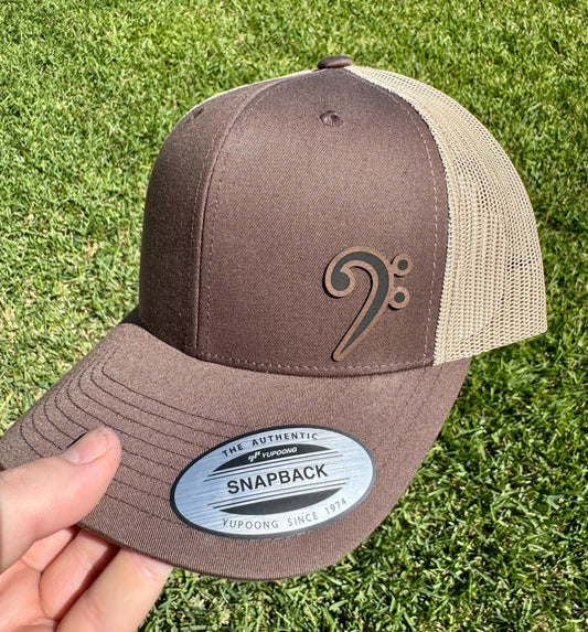 Bass Clef Hat – Music Snapback or Trucker Cap for Musicians, Bassists, and Music Teachers – Treble Clef's Cool Cousin Hat Gift
