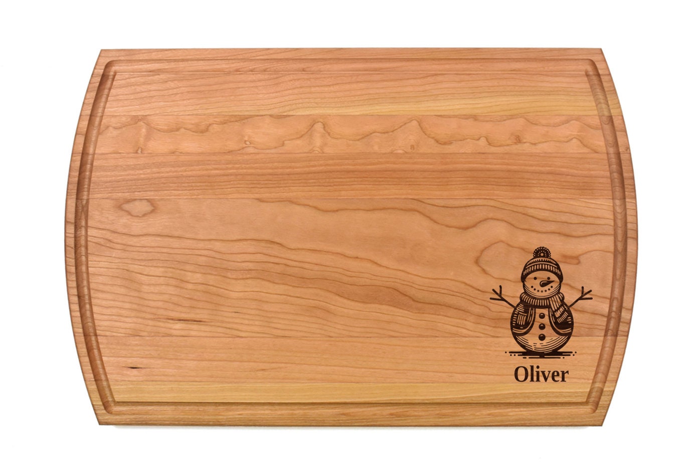 Snowman Cutting Board | Holiday Charcuterie Board | Custom Serving Tray | Personalized Winter Gift | Holiday Serving Tray
