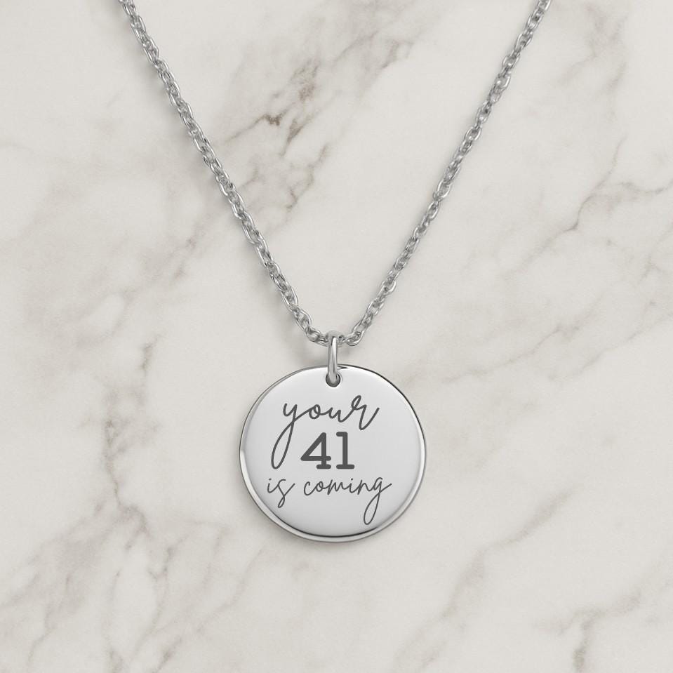 Your 41 Is Coming Necklace – Gold or Silver Isaiah 41:10 Pendant – Faith-Based Gift – Personalized Encouragement – Keychain Available