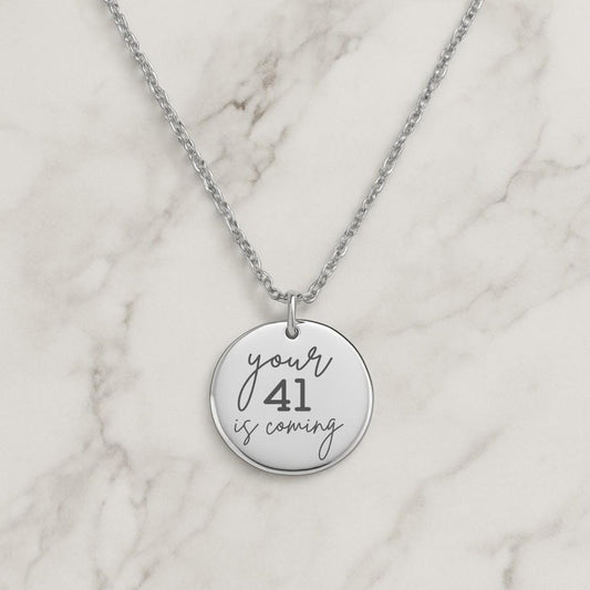 Your 41 Is Coming Necklace – Gold or Silver Isaiah 41:10 Pendant – Faith-Based Gift – Personalized Encouragement – Keychain Available