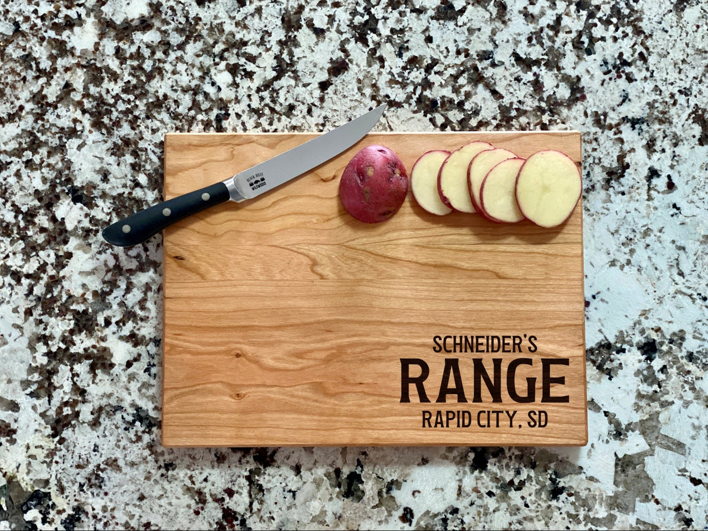 Personalized Range Cutting Board | Welcome To Our Range Charcuterie Board | Custom Serving Tray | Personalized Housewarming Gift
