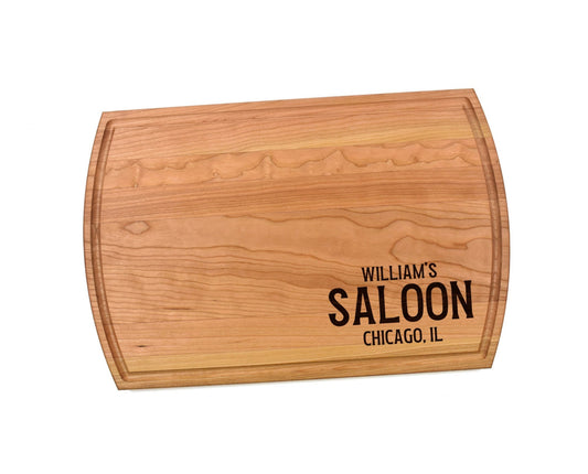 Personalized Saloon Cutting Board | Bar Tavern Pub Charcuterie Board | Custom Serving Tray | Personalized Saloon Gift | Drink Tray