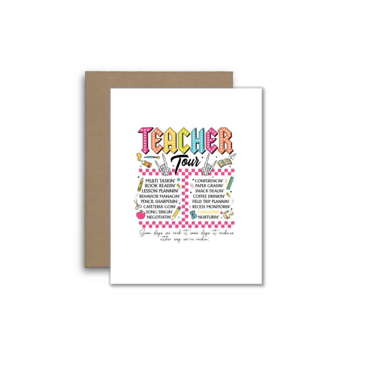 Teacher Tour – Funny Teacher Appreciation Greeting Card