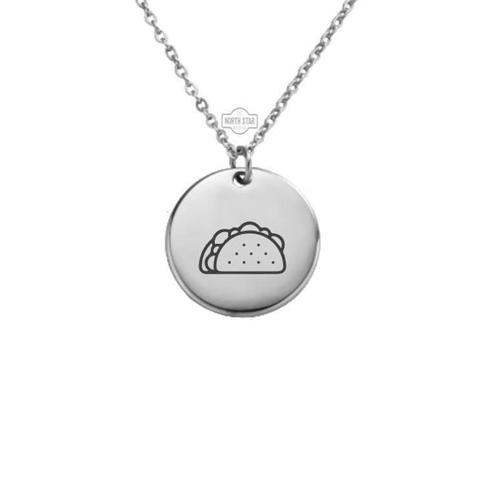 Taco Necklace or Keychain – Personalized Funny Foodie Gift in Gold or Silver, Mexican Food Charm for Her or Him