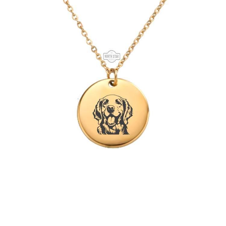 Golden Retriever Necklace or Keychain – Personalized Dog Lover Gift, Loyal Pet Memorial or Charm in Gold or Silver