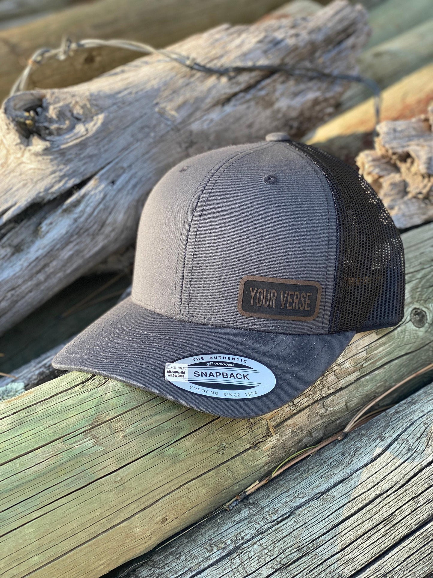 Psalm 18:2-3  Trucker Hat – Bible Verse Snapback Cap, Christian Gift, The Lord Is My Rock Engraved Faith Hat