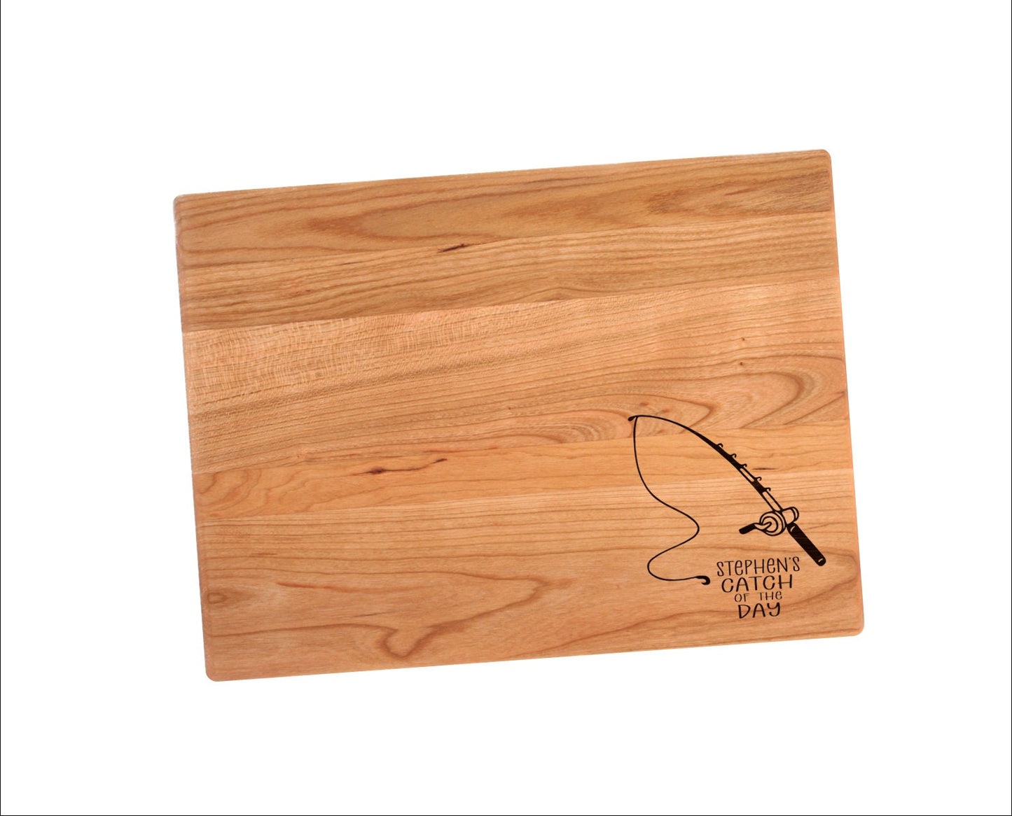 Catch Of The Day Fishing Pole Cutting Board | Fisherman Charcuterie Board | Custom Serving Tray | Personalized Fishing Gift | Fish Board