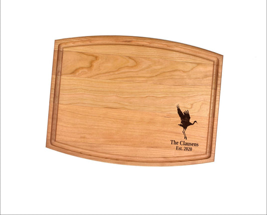 Whooping Crane Cutting Board | Bird Watching Charcuterie Board | Custom Serving Tray | Personalized Ranch Farmer Gift | Party Tray Gift