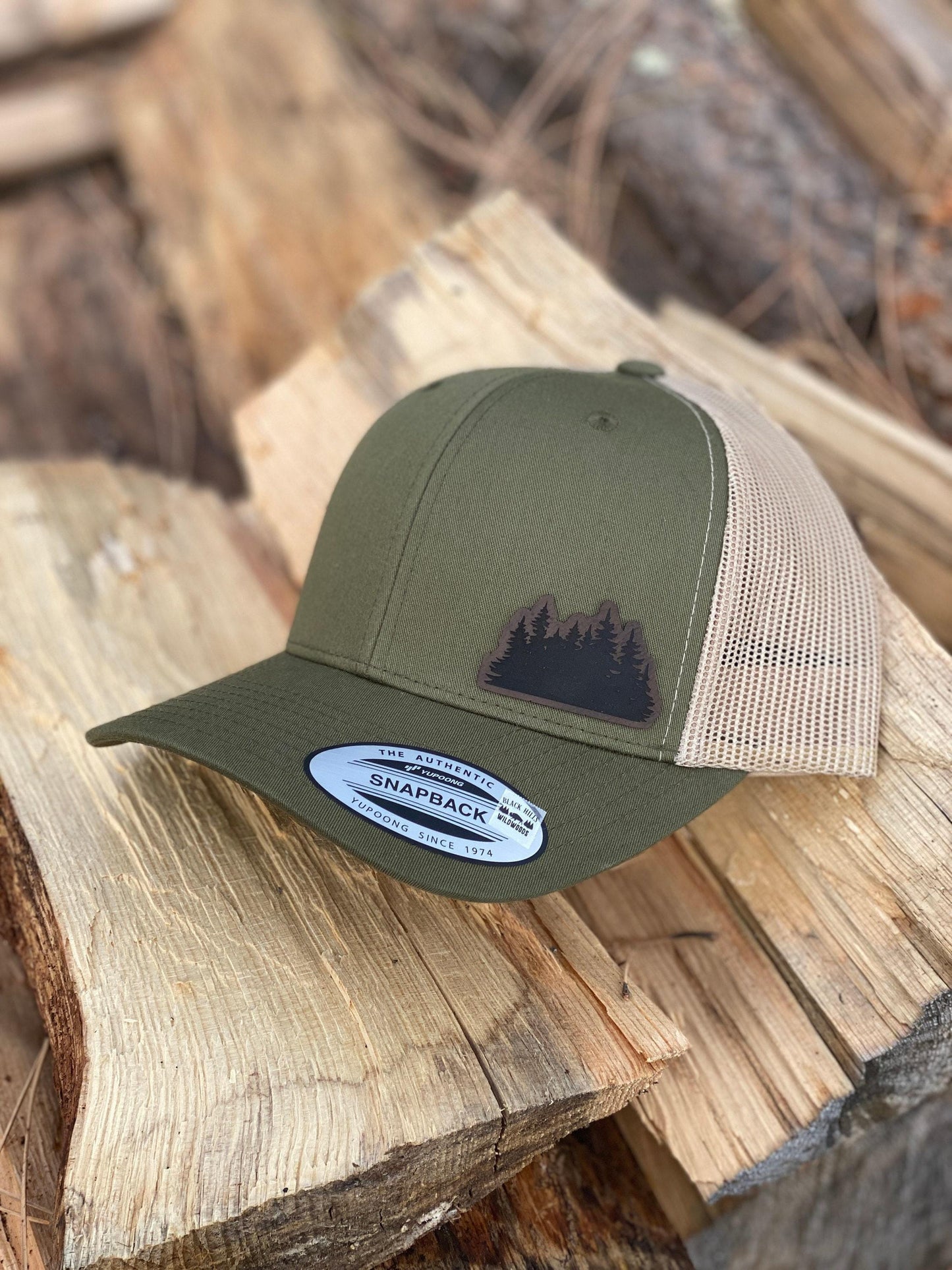 Hiking Forest Hat Snapback Trucker – Engraved Patch Cap for Hikers, Campers, and Nature Lovers, Outdoor Adventure Gift