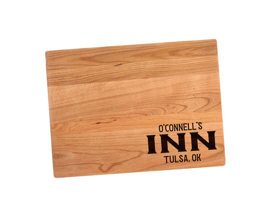 Personalized Inn Cutting Board | Inn Motel Hotel Charcuterie Board | Custom Serving Tray | Personalized Housewarming Gift