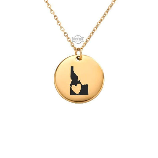 Idaho Necklace – Gold or Silver State Charm – Personalized Gem State Jewelry – Custom Idaho Gift – Keychain Option Available
