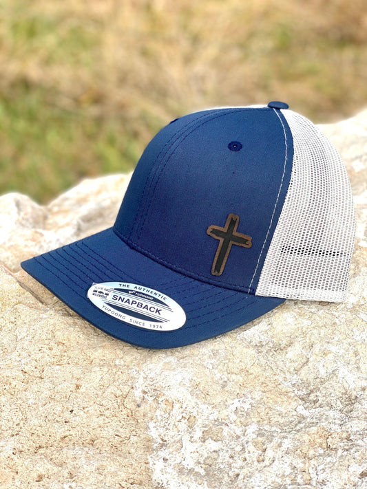 Christian Cross Hat – Trucker or Snapback Cap with Cross Design – Faith-Based Hat for Believers, Church Gifts, and Religious Style